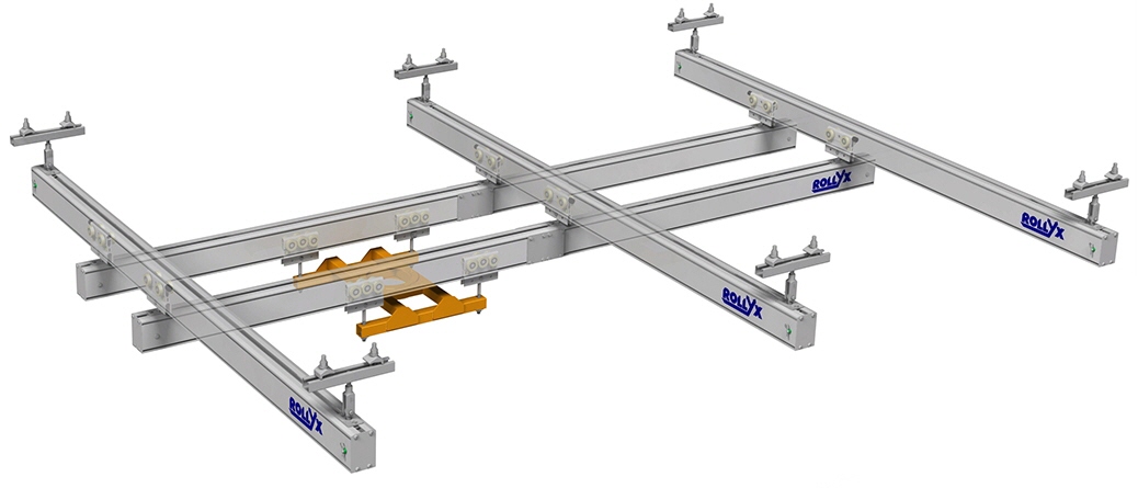 XY-Schienensystem mit ALU-ROLLYX-Profilen
